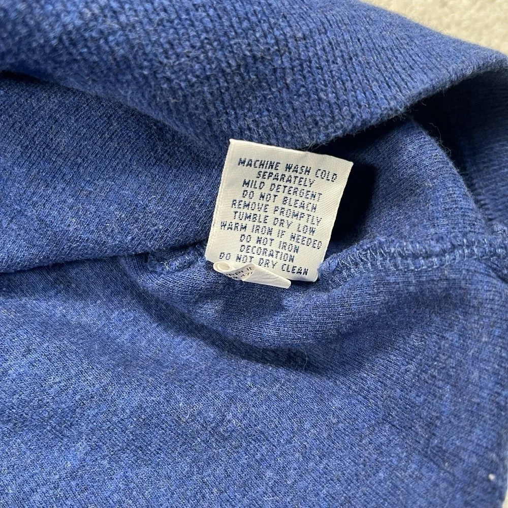 Polo Ralph Lauren Estate Rib Blue Quarter Zip Long Sleeve Pullover Shirt Mens‎ L